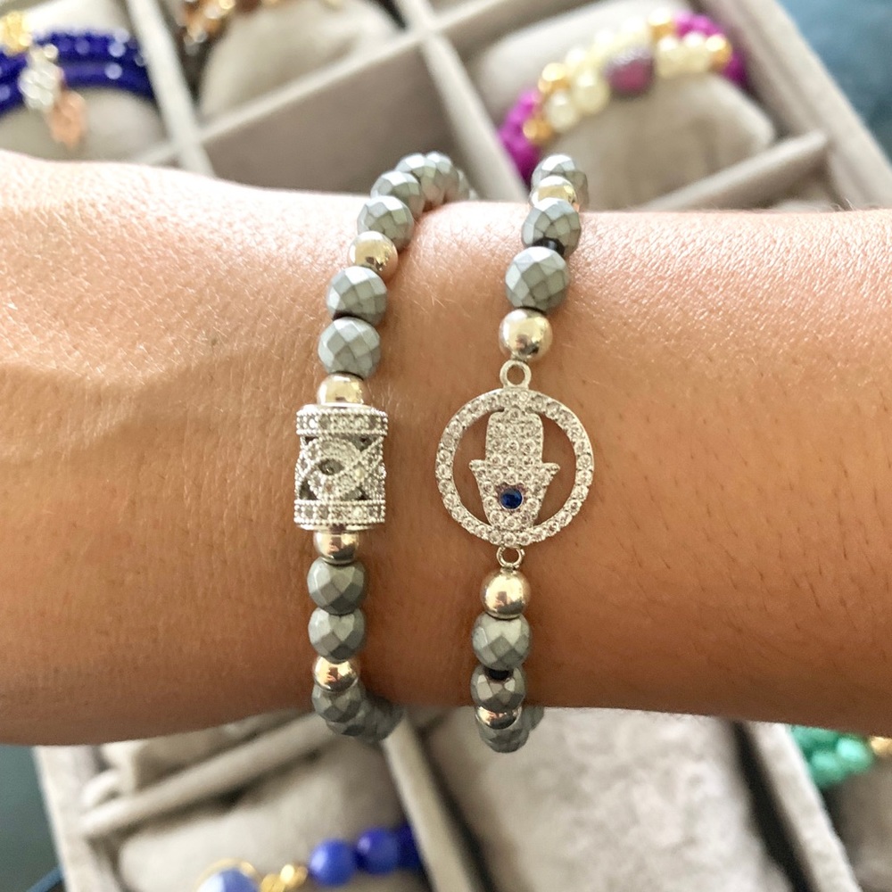 Silver Protection Bracelet Set - Picture 4 of 8
